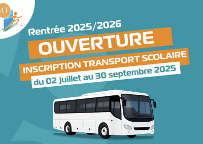 Les inscriptions au transport scolaire sont ouvertes !