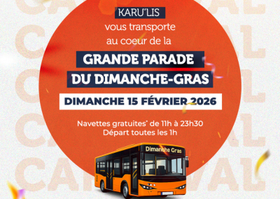 𝗠𝗶𝘀𝗲 𝗲𝗻 𝗽𝗹𝗮𝗰𝗲 𝗱𝗲 𝗻𝗮𝘃𝗲𝘁𝘁𝗲𝘀 𝗴𝗿𝗮𝘁𝘂𝗶𝘁𝗲𝘀 𝗞𝗔𝗥𝗨&rsquo;𝗟𝗜𝗦 𝗽𝗼𝘂𝗿 𝗹𝗮 𝗽𝗮𝗿𝗮𝗱𝗲 𝗱𝘂 𝗱𝗶𝗺𝗮𝗻𝗰𝗵𝗲 𝗴𝗿𝗮𝘀